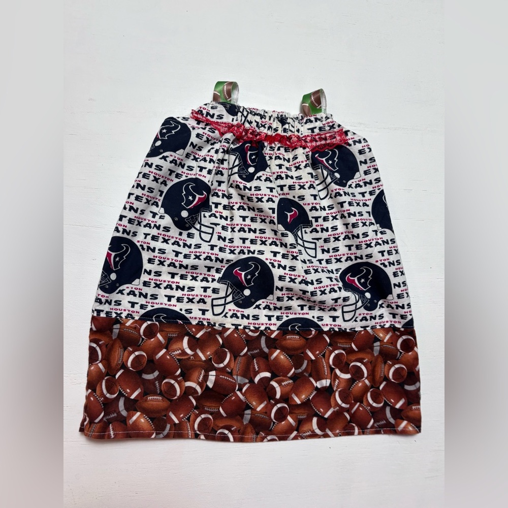 Handmade Houston Texans Baby Dress – 6-12 Months Game Day Outfit